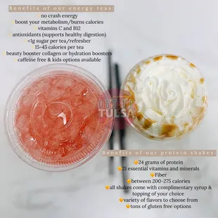 Benefits of our shakes &amp; teas