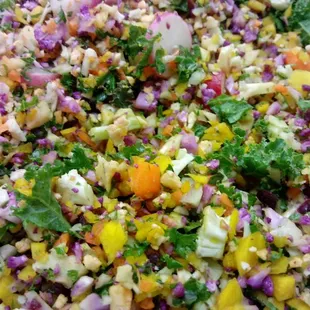 a colorful vegetable salad
