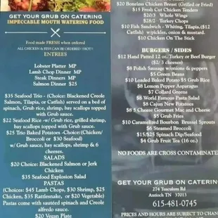 New menu