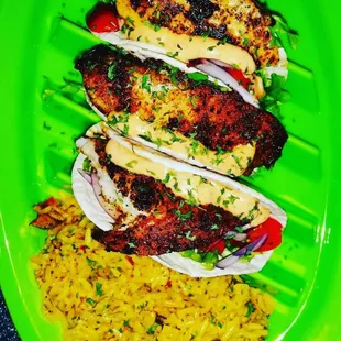 Blackened grilled fish tacos