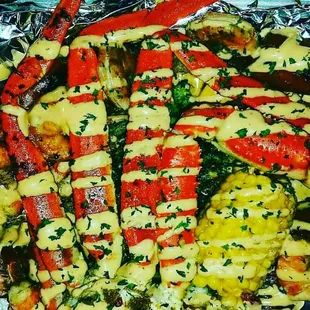 Premium crab legs seafood platter