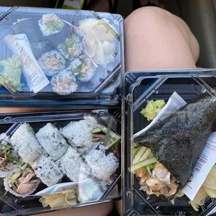 Natto maki, Salmon Skin maki, &amp; Salmon Skin HR.