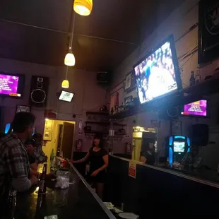 people sitting at the bar