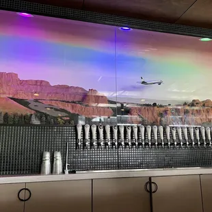 Art piece behind the bar.