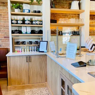 a view of the counter area