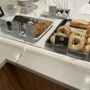 Pastry/donut selection (in the evening)