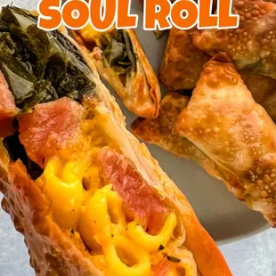 Grandma's Mac, Candied Yams, &amp; Chef Dea's Kickin' Collard Greens With A Peach Bourbon BBQ Drizzle!