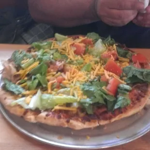 Large taco pizza.