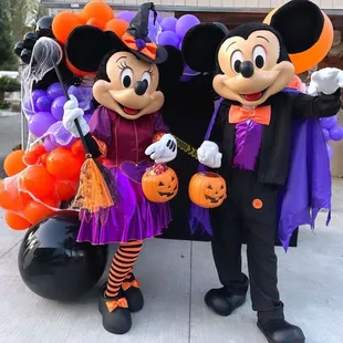  mickey and minnie dressed up for halloween