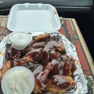 Terrible presentation, wings were old and nasty!