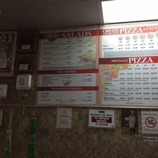 Menu Board, December 2019