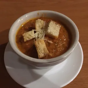 Delicious tomato basil soup