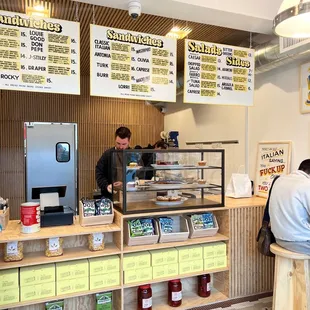 a man at the counter