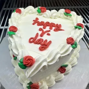 6" Valentine's day cake.