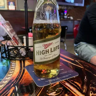 a bottle of high life