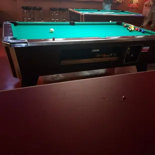New felt and new balls on tables