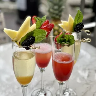Strawberry Champagne and Bellinis