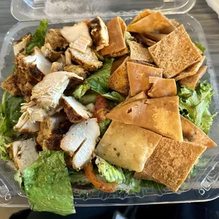 Fattoush Salad with chicken so good