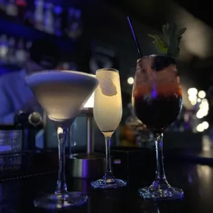 Three of our drinks.