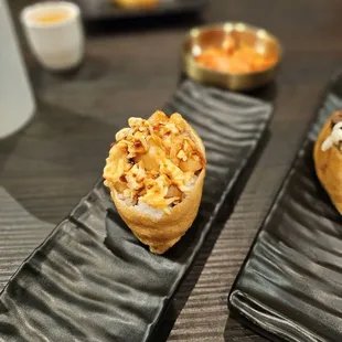Seafood tofu pocket