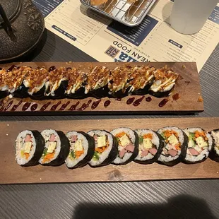 a variety of sushi