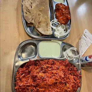 Curry chicken and butter chicken