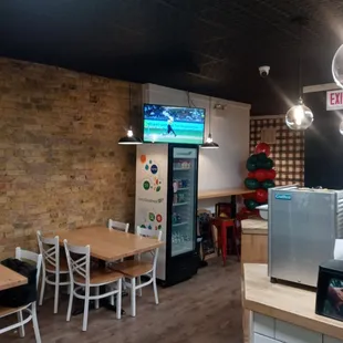 the inside of a restaurant
