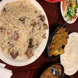 Beef Tehari + Beef Curry + Chicken Curry + Side of White Rice