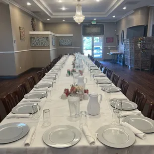 Waiting for our guests their table is ready!