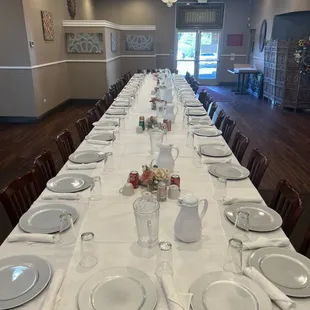 Waiting for our guests their table is ready!