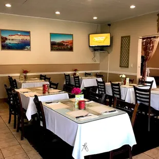 View from our corner table.