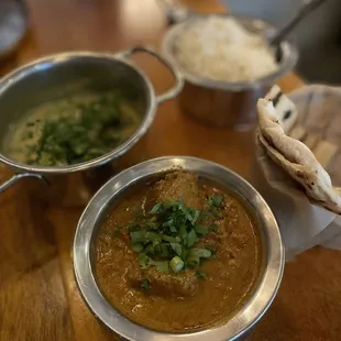 Kerala Lamb, Coconut Vegetable Curry, Basmati Rice