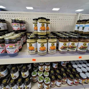 jars of food on a shelf