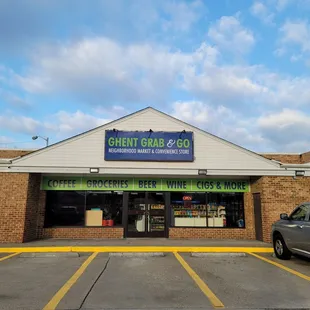 the front of the store