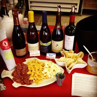 Great monthly wine &amp; cheese samplings!