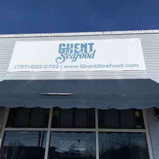 the front of the restaurant