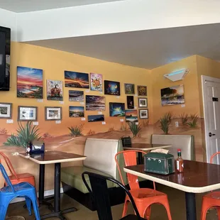 Beautiful art work appreciate while enjoying a super delicious sandwich!