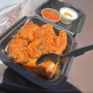 Boneless heartburn wings