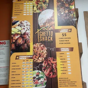 menu and prices