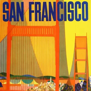 San Francisco Vintage Travel Poster TWA. NYC.
