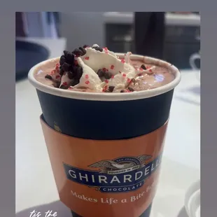 Peppermint hot cocoa.