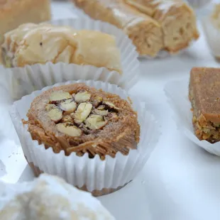 a variety of desserts