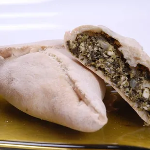 a close up of a pita