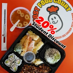 20% Student Discount for all menus