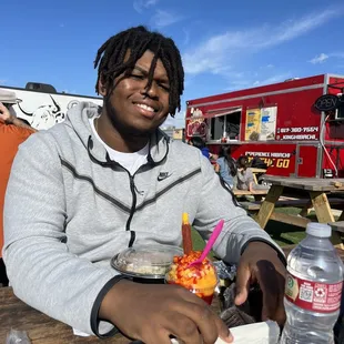 My boy having a great day!