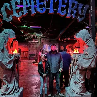 Entrance to the mini golf section