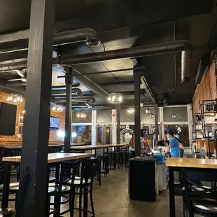 Plenty of seating on this Thursday evening.