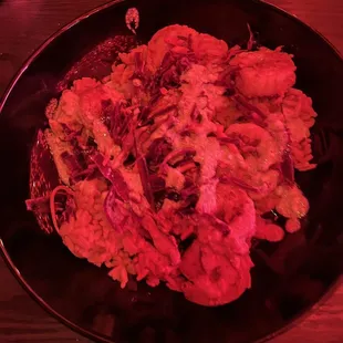 Shrimp taco bowl with rice