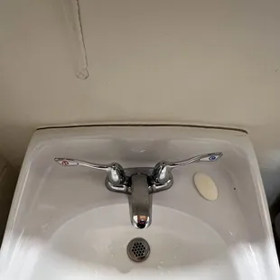 Sink was literally hanging off the wall and would move alarmingly if you touched it.