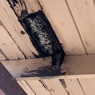 This is the wooden awning above the doors in the Staff House. I didn't want to know what this was.